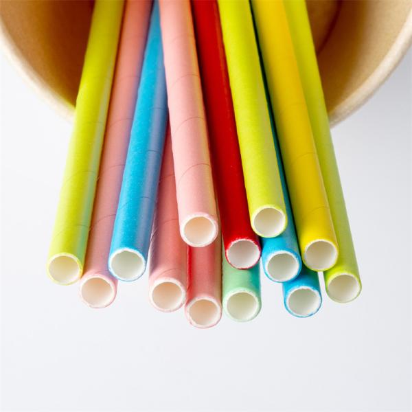 Quality Oilproof Biodegradable Paper Straw For Restaurant Drinking Beverage for sale