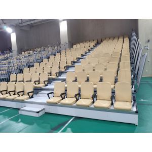 Buy cheap White Armchair Telescopic Bleacher Seating System Remote Control from wholesalers
