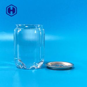 Buy cheap Clear Airtight 230ml Empty Clear Plastic Soda Can With Lids from wholesalers