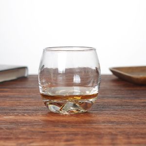 China 350ml 12oz Round Iceberg Custom Whiskey Glasses Thick Bottom on sale