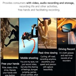Buy cheap 5.0M HD Mountaineering Sport Action Video Vlogging Sunglasses With Remote Control from wholesalers
