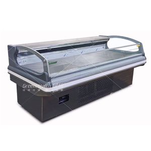 1000L Meat Display Freezer Food Showcase With Curtain