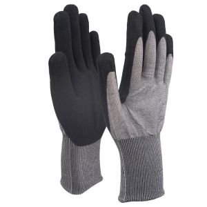 Buy cheap 18 Gauge A4 Cut Resistant Sandy Nitrile Coated Work Gloves High Performance Cut Protection from wholesalers
