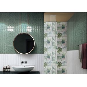 China Herringbone Ceramic Wall Tile 50x200mm in Multiple Colors on sale