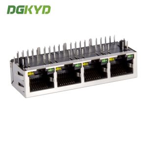 Buy cheap RJ45 Quad Port Integrated Gigabit Transformer Network Connector Network Port Socket With Transformer For Ethernet Switc  KRJ-401QGYENL from wholesalers