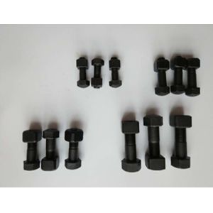 Buy cheap Bulldozer / Excavator Track Shoe Bolts And Nuts 4F3653 High Hardness Black Color from wholesalers