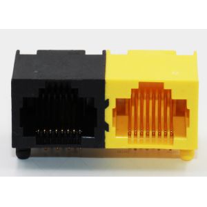 Buy cheap Side Entry 1x2 Ports RJ45 Jack Modular Connector MJ5688P-FB12-HPRDNRY from wholesalers