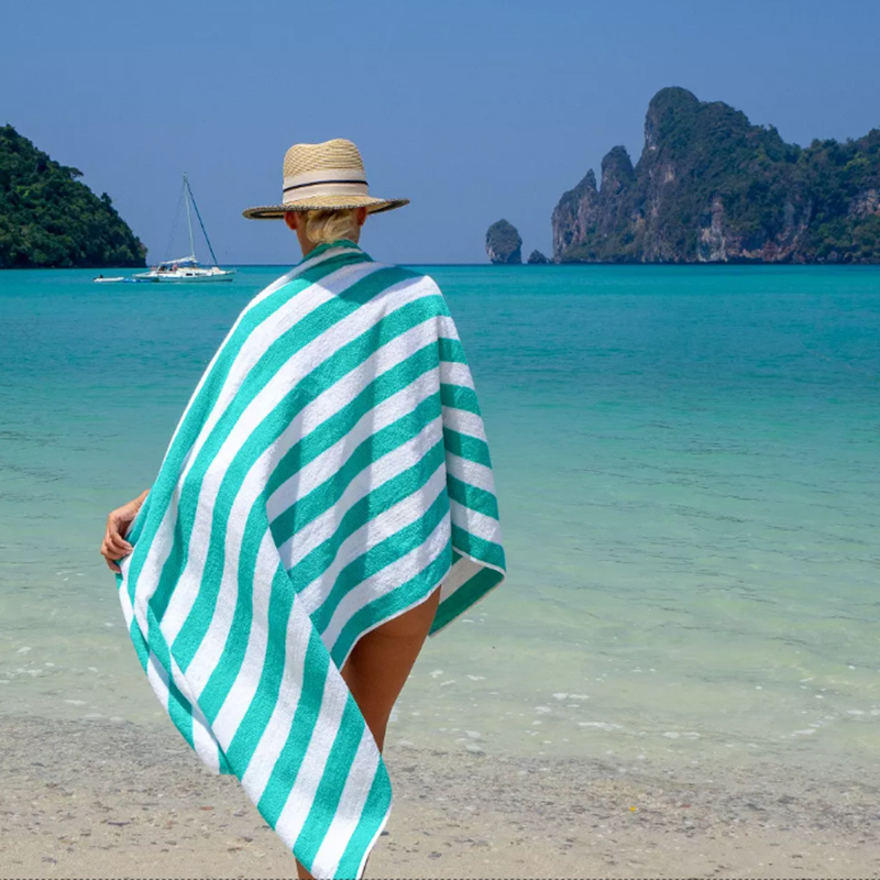 Buy cheap Aura Stripe Beach Towel: Minimalist Design, Maximal Comfort - Soft, Absorbent, and Quick-Drying Large Towel with Subtle Yarn-Dyed Stripes from wholesalers