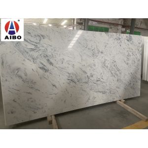 NSF Calacatta Quartz Stone Slab With White Background Scratch Resistant