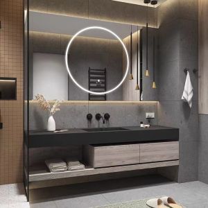 Buy cheap Plywood Bathroom Vanity Units , slate Countertop  Floating Vanity Cabinet from wholesalers