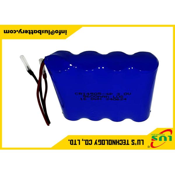 Non-Rechargeable cell 3V CR14505 cylindrical Li-MnO₂ Battery pack 5600mah