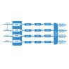 Buy cheap Custom Tuner To RF Modulator , 4 CAM 8 CH Dvb S2 To Dvb T2 Transmodulator from wholesalers