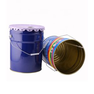 Buy cheap Silver Outdoor Storage Iron 5 Gallon Open Head Steel Pail With Matched Handle And Lid product