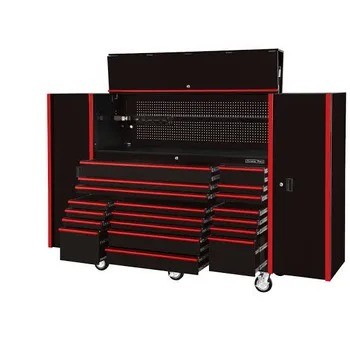 1.0-1.5mm Thickness 72" Rolling Tool Box Chest Cabinet with 24 Drawers and Side