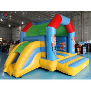 Customized Inflatable Paw Patrol Jumping Bouncy Castle With Slide Combo For Kids