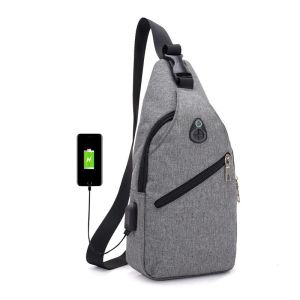 Buy cheap Multipurpose Crossbody Sling Bag With Usb Charging Port Oxford Fabric Waterproof product