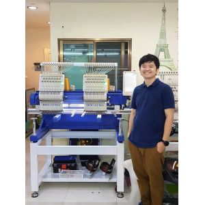 Buy cheap Cap t-shirt flat 3d multi functions 2 head embroidery machine 1200 spm high speed embroidery machine like barndan/tajima from wholesalers