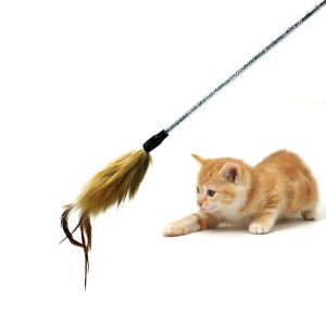 Buy cheap Cute Kitty Teaser Cat Toy , Interactive Cat Toys Feather Stick For Kitten from wholesalers
