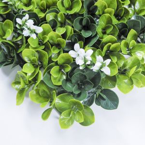 PE Plastic Artificial Plant Synthetic Wall Ornaments 50*50Cm Grass Hedge