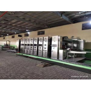 Buy cheap Paper Forming Automatic 4 Color Pizza Box Making Machine Flexo Printing Die Cutter from wholesalers