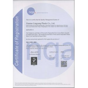 Xiantao Lingyang Plastic Co., Ltd Certifications