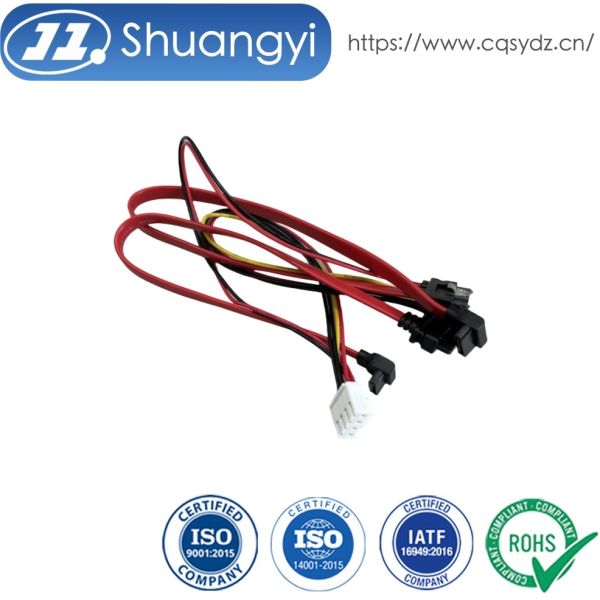 Quality Right Angle SATA Data & Power Cable Connector Harness – PCB Header to Dual Serial ATA Wire Cable Assembly for sale