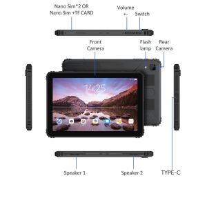 10.1 Inch HD Display Touch PC Screen Spreadtrum T1616 8 Core Android 12 8GB RAM