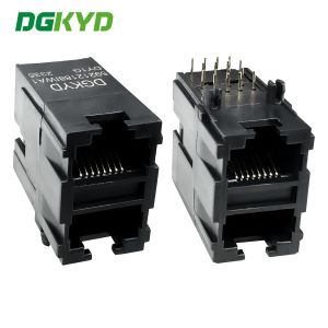 Buy cheap RJ45 network port 2X1 stacked built-in non variable filter, no light, all plastic network interface DGKYD59212188IWA1DY1G from wholesalers