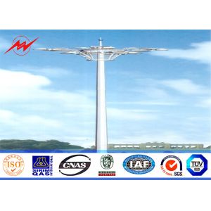 Buy cheap Q345 Octagonal Stadium Light High Mast Tower 10 200W HPS Lights With Raising System from wholesalers