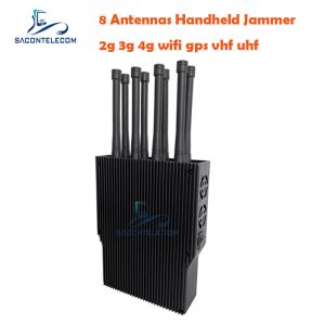 8 Antennas Portable Signal Jammer 38w 50m Radius Omni Antennas 38w