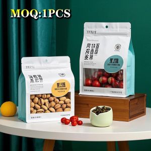 Custom Resealable Bean Rice Coffee Square Bottom Bag Aluminium Foil Food Storage
