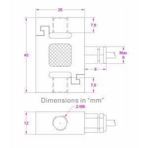M8 Threaded Tension Load Cell 2000N 1000N 500N Miniature Force Transducer