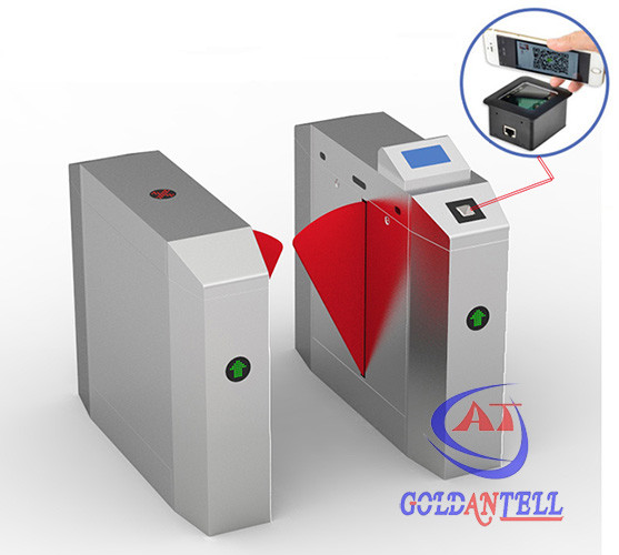 Quality Popular 2D Qr Code Flap Barrier Gate With Software Sdk / Entrance Turnstile Security Gates for sale