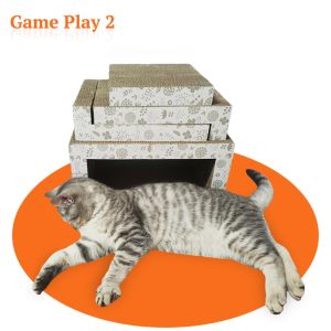 Buy cheap Cat Scratch Board Cat Scratcher with Bell BalL Box Set Cat Scratching Board Multiple Combinable Combination Shapes from wholesalers