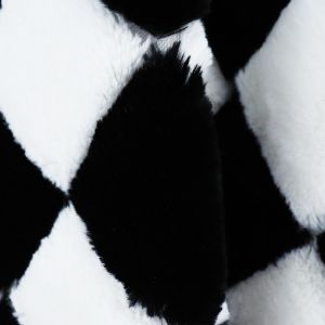 Buy cheap 320gsm Checkerboard Pattern Faux Fur Throw Weighted Faux Fur Blanket from wholesalers