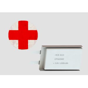 Buy cheap Li-MnO2 3V CP502440 1200mAh Lithium Pouch Cell from wholesalers