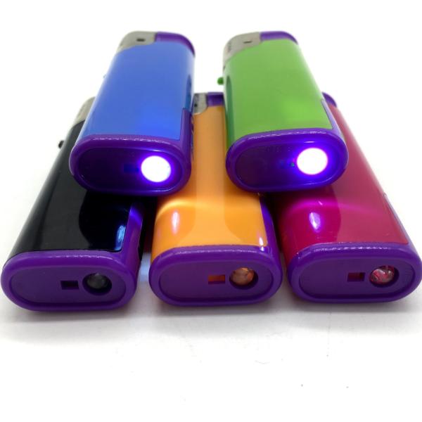 Customizable Windproof Lighter Flameless Electronic Lighter with LED Lamp DY