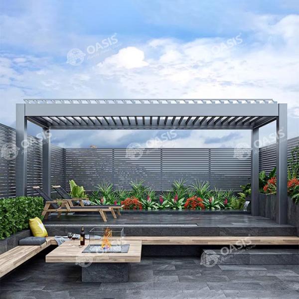 Quality Heavy Duty  Aluminum Louvered Pergola For Swimming Pools for sale
