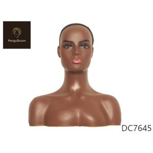 Buy cheap Full Bust Bald Mannequin Head With Shoulders 53cm Head Circumference from wholesalers