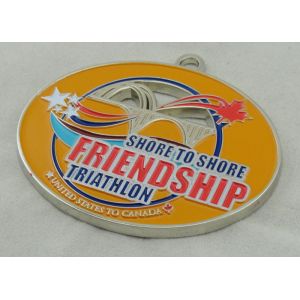 Shore To Shore Friendship Enamel Medal , Soft Enamel Nickel Plating