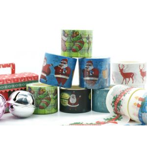 China CMYK Christmas Patterns Festival Paper Sticker Roll on sale