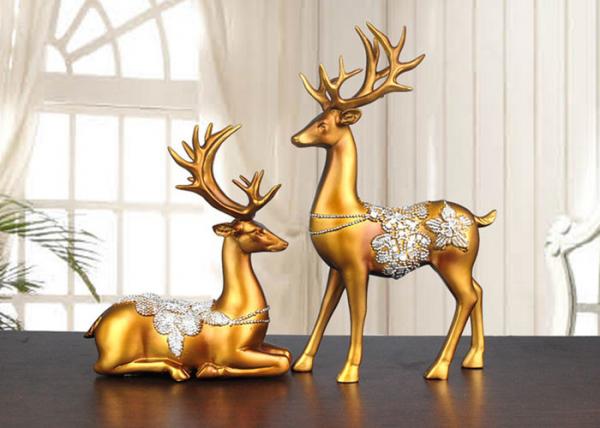 Quality Christmas Reindeer Resin Arts And Crafts Home / Hotel Decoration Use for sale