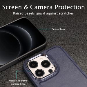 Buy cheap PU Leather Phone Case Shockproof Mobile Cover 60g For IPhone 16 15 Pro Max from wholesalers