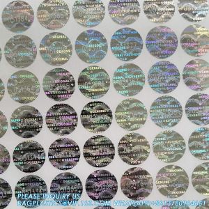 Authentic Hologram Labels/Stickers Silver Transfer Tamper Evident Security