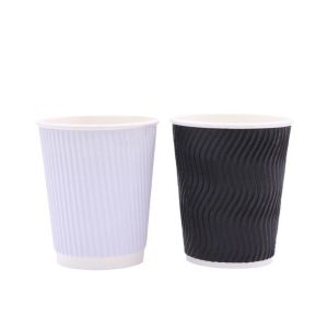 Buy cheap Insulated Disposable Cups For Hot Drinks Corrugated Ripple Wall Cups For Cold Drinks from wholesalers