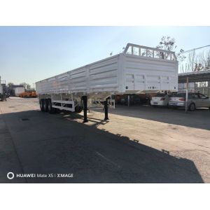 China 30t 50t Dry Cargo Carrier Fence Side Wall Van Truck Semi Trailer with Fuwa / BPW Axle on sale