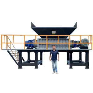 Manufacturing Plant Double Shaft Shredder for Hard Drives and Scrap Metal in