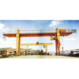 Buy cheap 28.5m Span 200 / 32t Double Girder Gantry Electric Overhead Crane with Hook from wholesalers