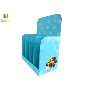 Buy cheap Blue Cartoon Cardboard Display Holder Tabletop 4 Segments Matt Lamination from wholesalers