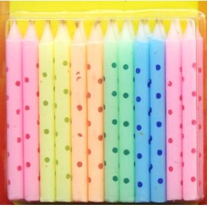 Buy cheap Macaron Color Litte Colorful Dot Printed Birthday Candles product